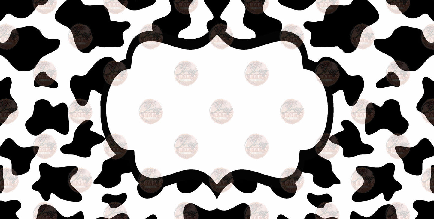 Cow Print License Plate- sublimation Transfer