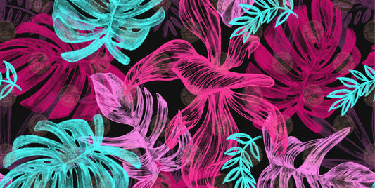 Neon Monstera Leaf License Plate- Sublimation Transfer