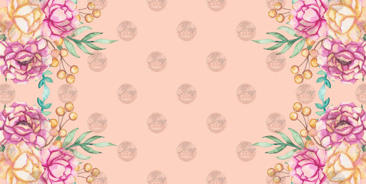 Peonies Floral License Plate- Sublimation Transfer