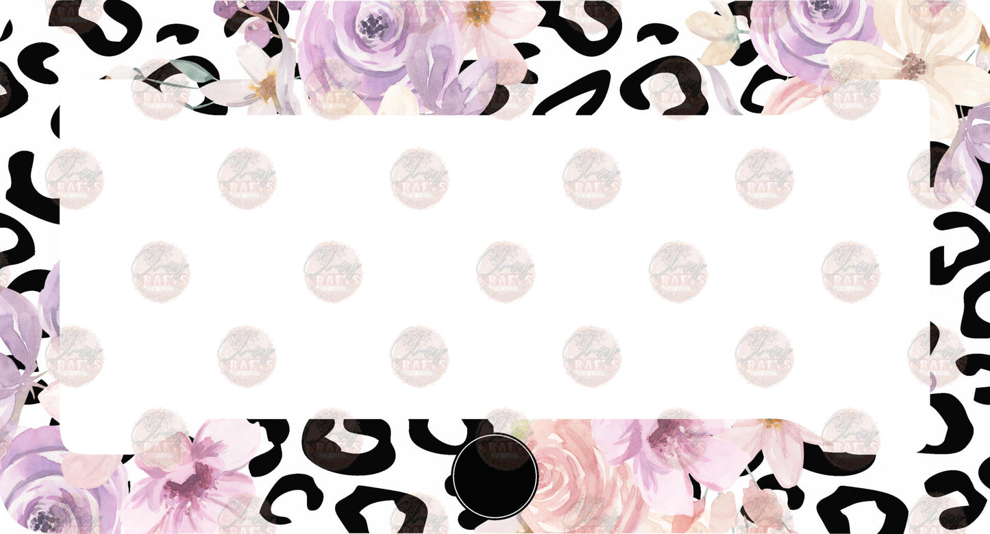 Pink and Purple Cheetah License Plate Frame- Sublimation Transfer