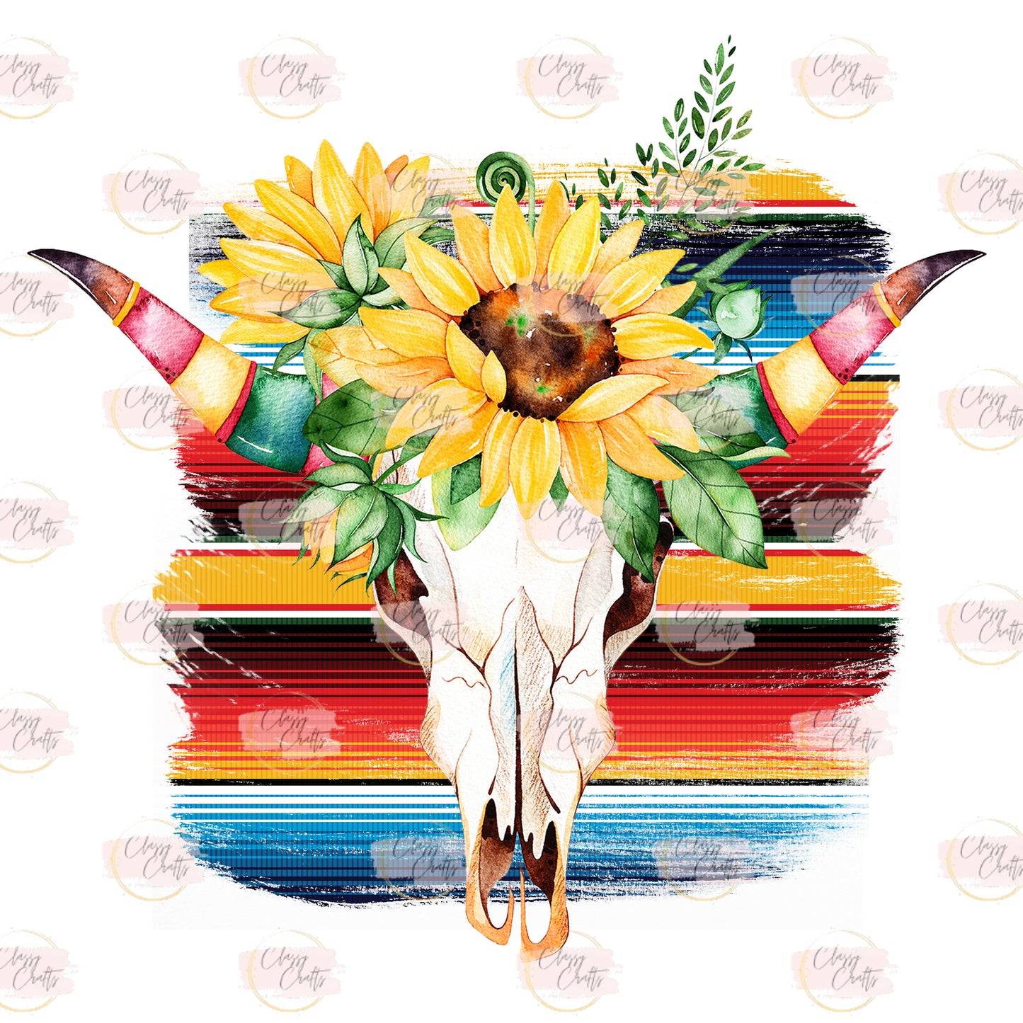 Serape Skull - Sublimation Transfer