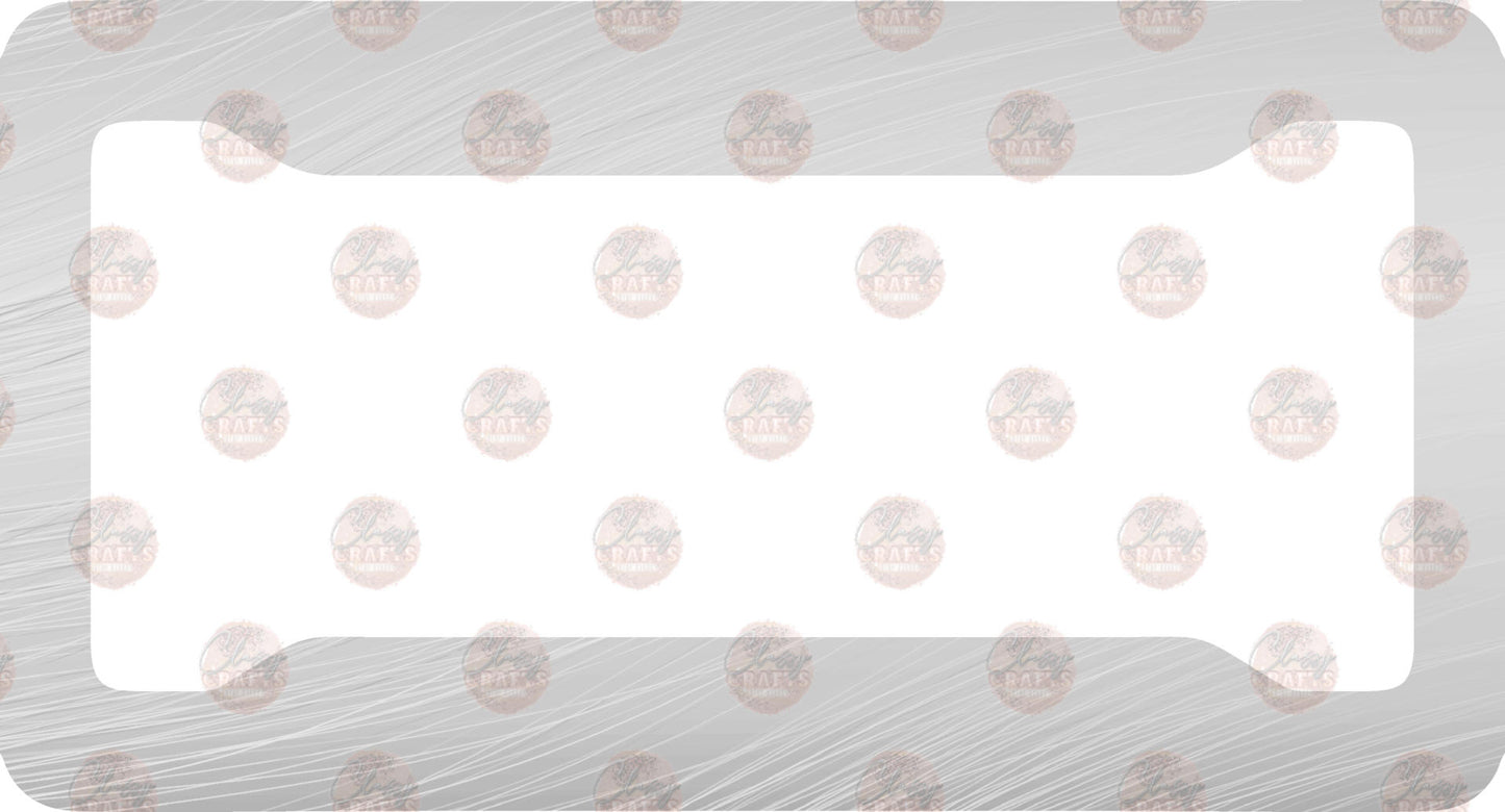 Silver Metal License Plate Frame- Sublimation Transfer