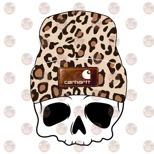 Skull Leopard Beanie Transfer