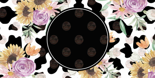 Sunflower Cow License Plate - Sublimation Transfer