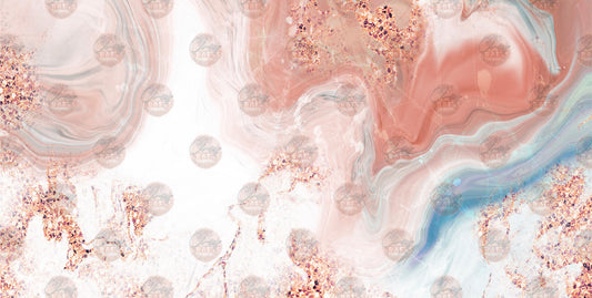 White Pink Blue Marble License Plate- sublimation Transfer