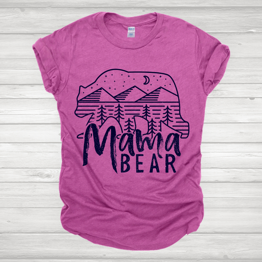 Mama Bear/ Navy Outline Transfer