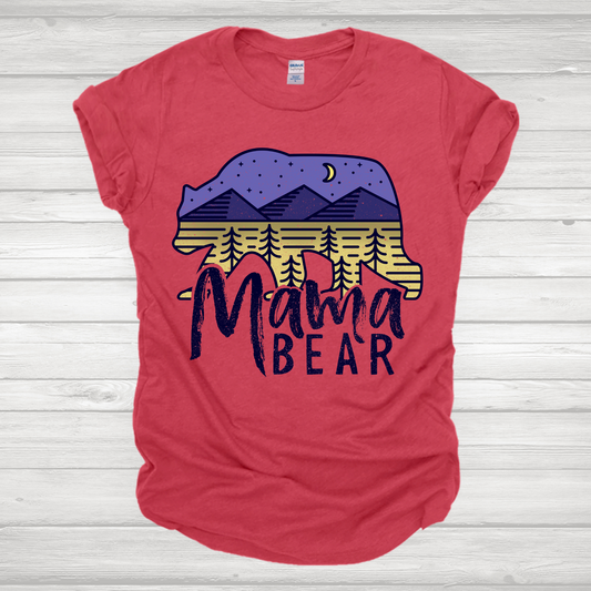 Mama Bear/ Navy Gold Transfer
