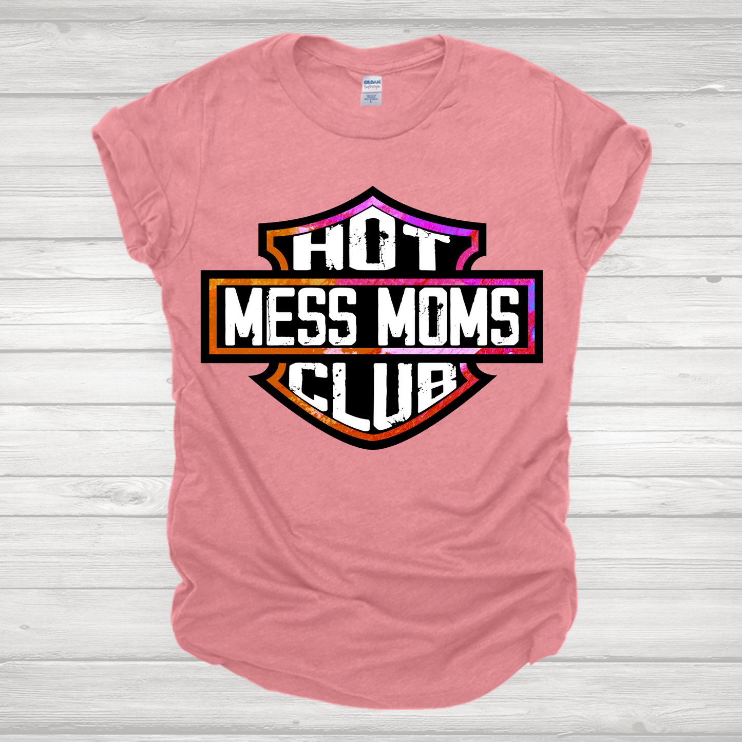 Hot Mess Moms /Orange Purple Transfer