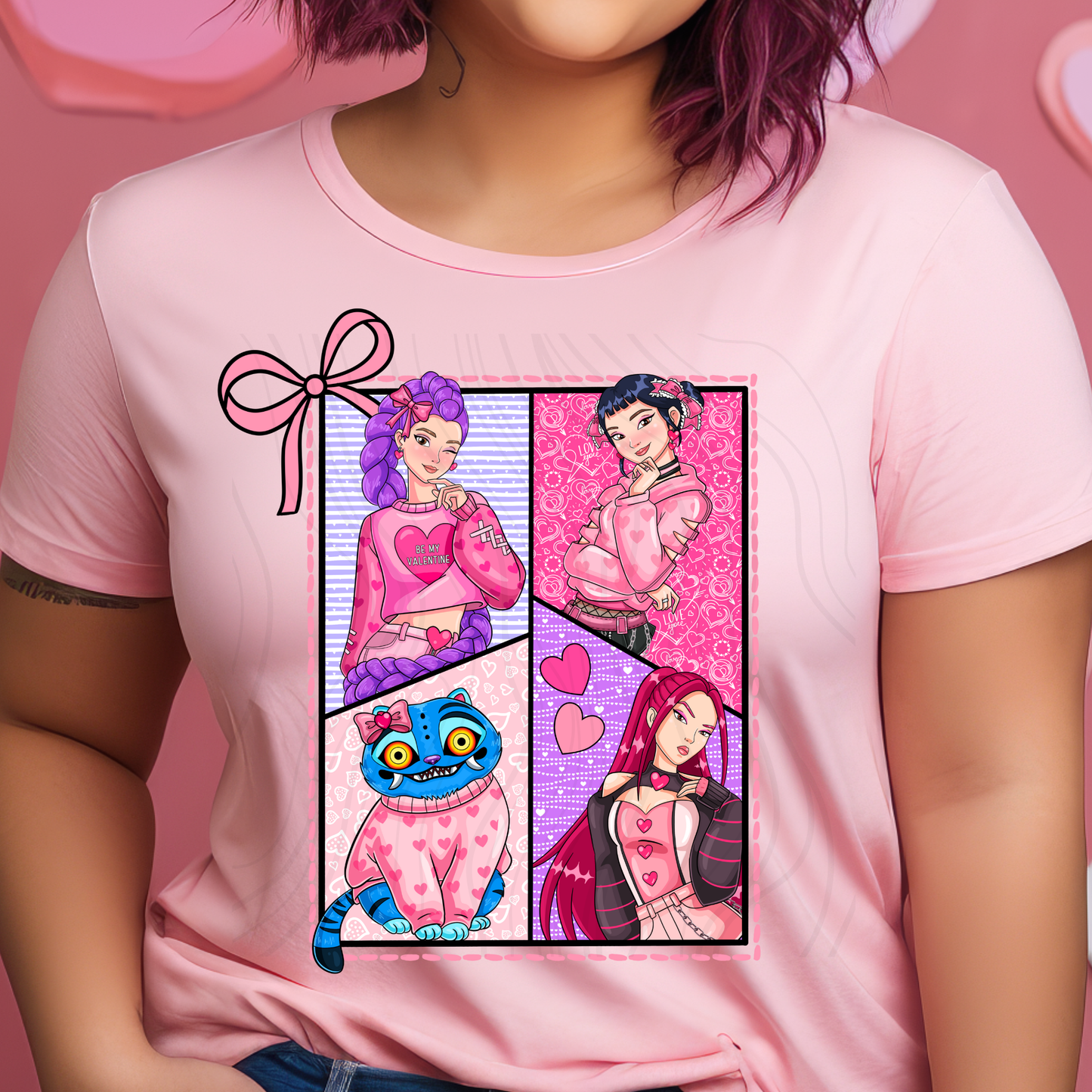 Demon Hunter Pink Collage Transfer