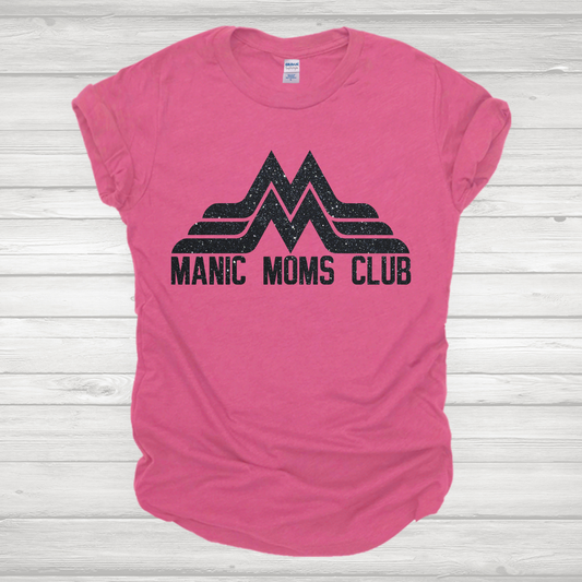 Manic Moms Club Black Glitter Transfer