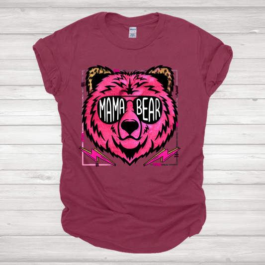 Mama Bear Pink Transfer