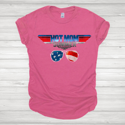 Hot Mom Summer Patriotic No Frame Transfer