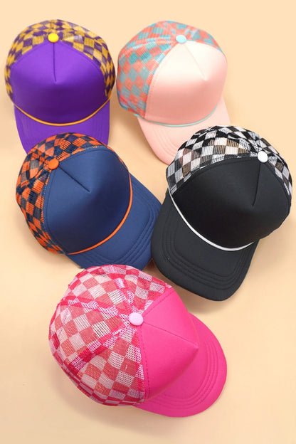 Checkered Trucker Hats