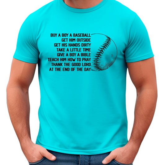 Buy A Boy A Baseball   - SINGLE COLOR - Screen Print Transfer
