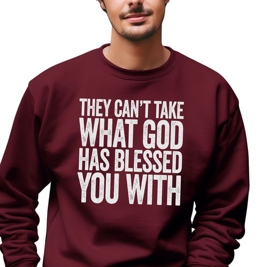 What God Blessed You With   - SINGLE COLOR - Screen Print Transfer