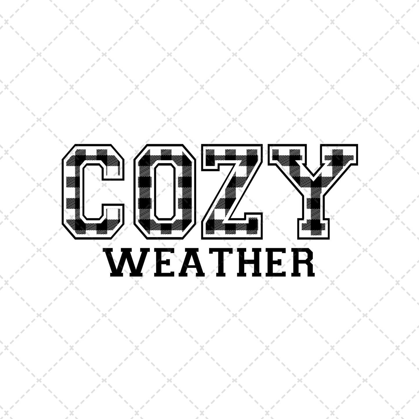 Cozy Weather Black Transfer