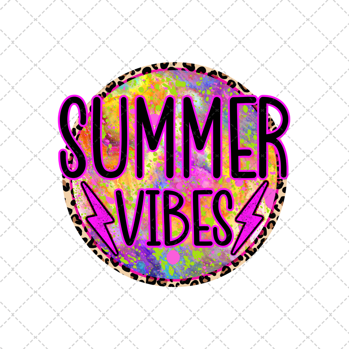 Summer Vibes Retro Transfer