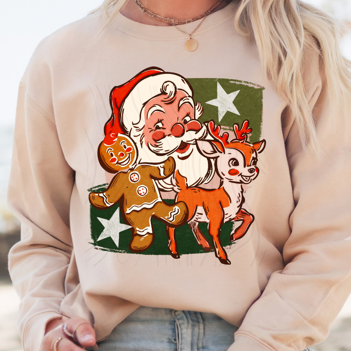 Vintage Christmas Santa Transfer