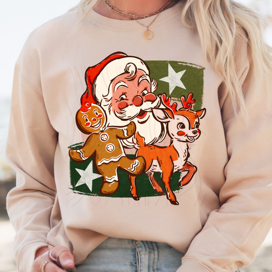 Vintage Christmas Santa Transfer