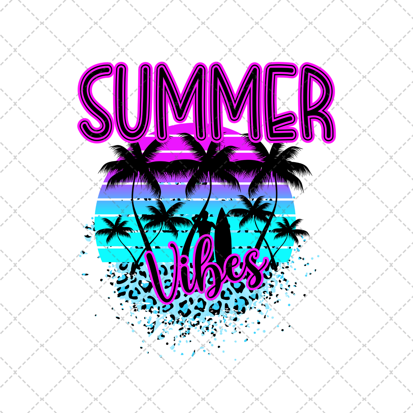 Summer Vibes Palm Tree Transfer