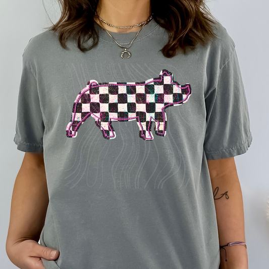 Checkered Show Pig Transfer