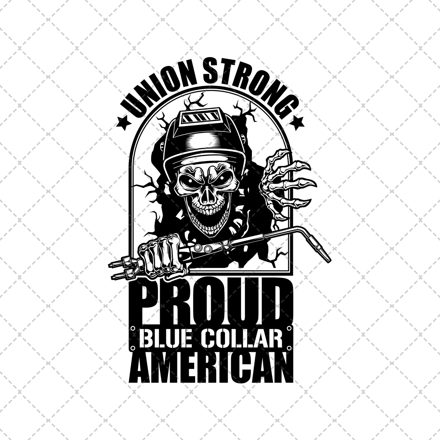 Blue Collar Skull Welder Transfer