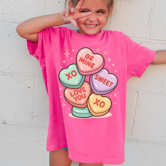 Bubble Conversation Hearts Transfer