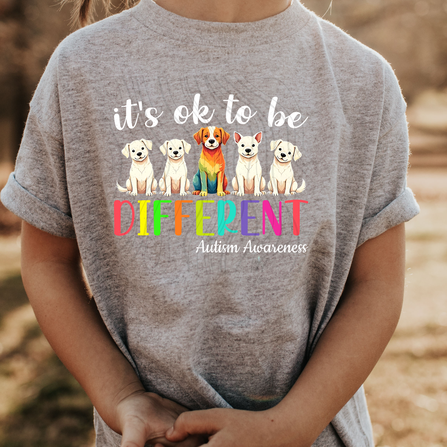 Its Ok To Be Different Autism Awareness Dog Transfer