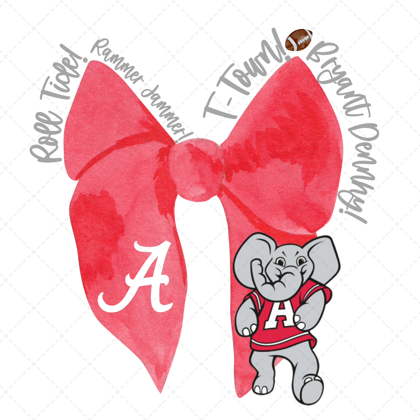 Roll Tide Bow Transfer