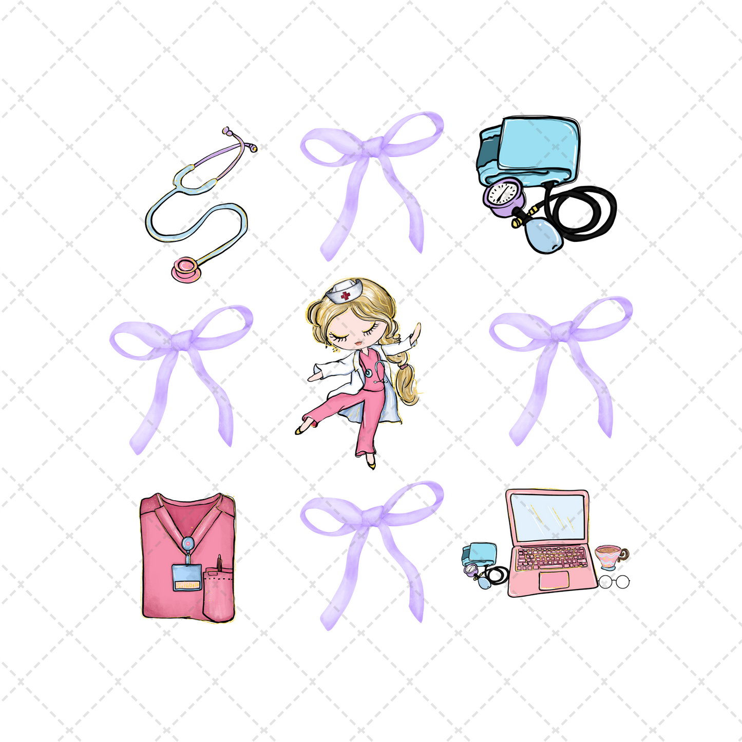 Nurse Coquette Grid Transfer