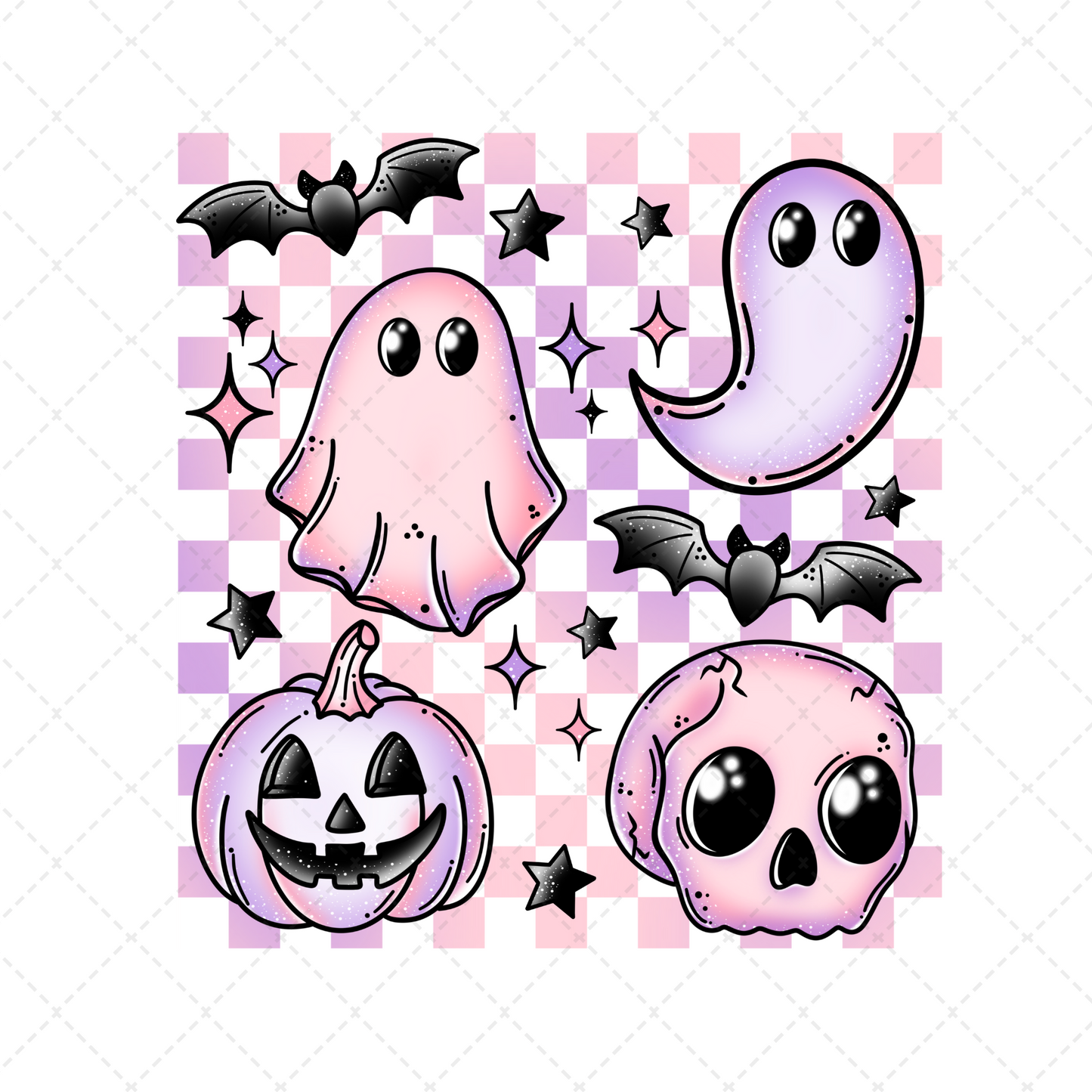 Pastel Spooky Transfer **TWO PART* SOLD SEPARATELY**