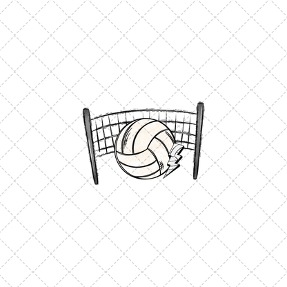 This Volleyball Mimi Transfer ** TWO PART* SOLD SEPARATELY**