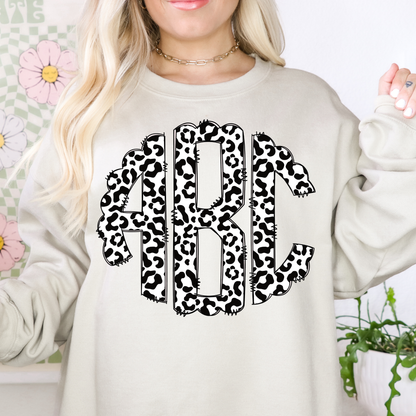 Black Leopard - Custom Monogram Transfer