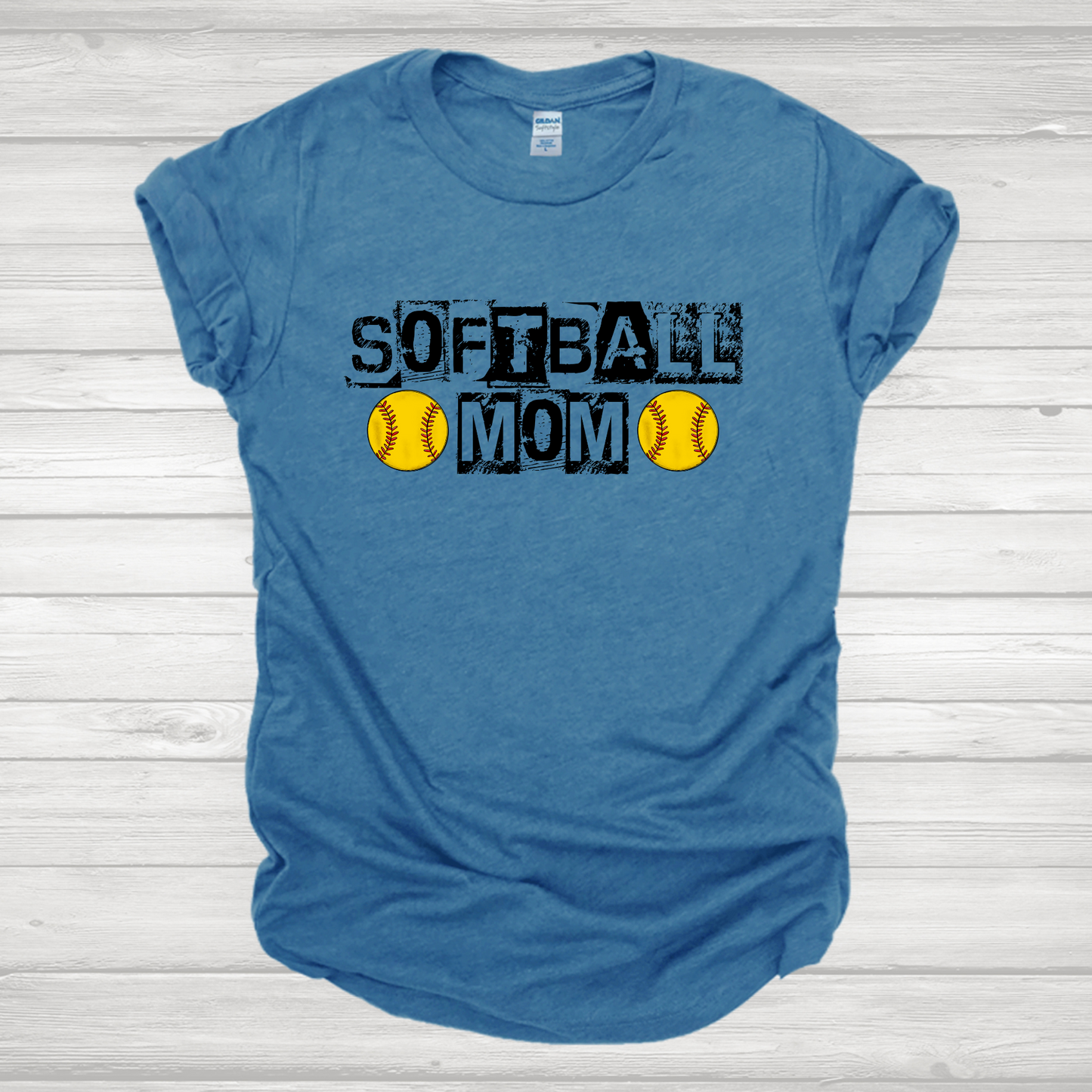 Softball Mom Distressed Transfer