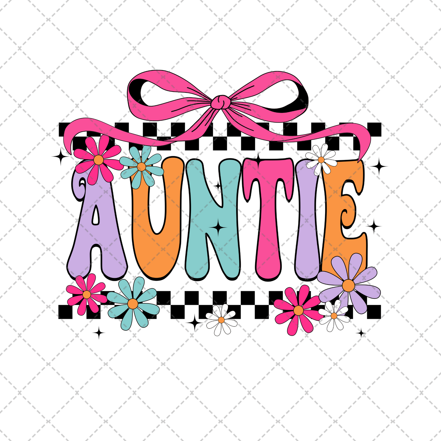 Auntie Floral Coquette Transfer