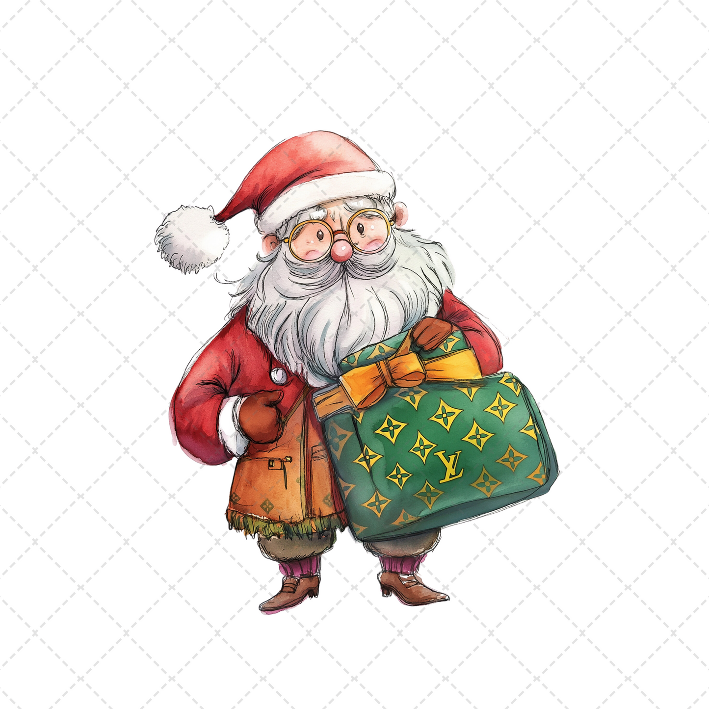 Bougie Santa With Bag Transfer