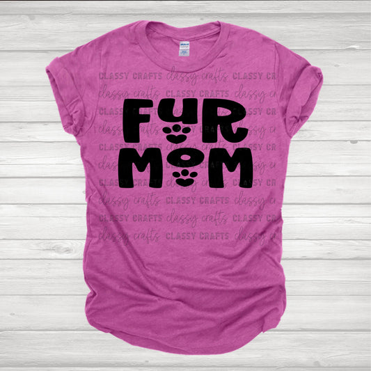 Fur Mom Heart Paw Transfer