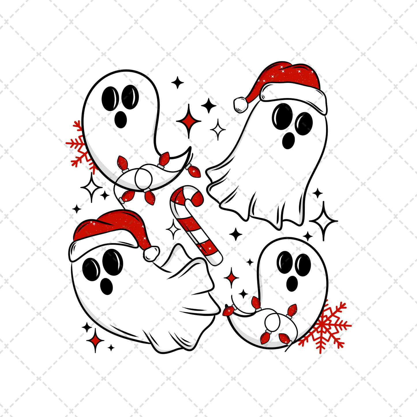 Christmas Ghosties Transfer