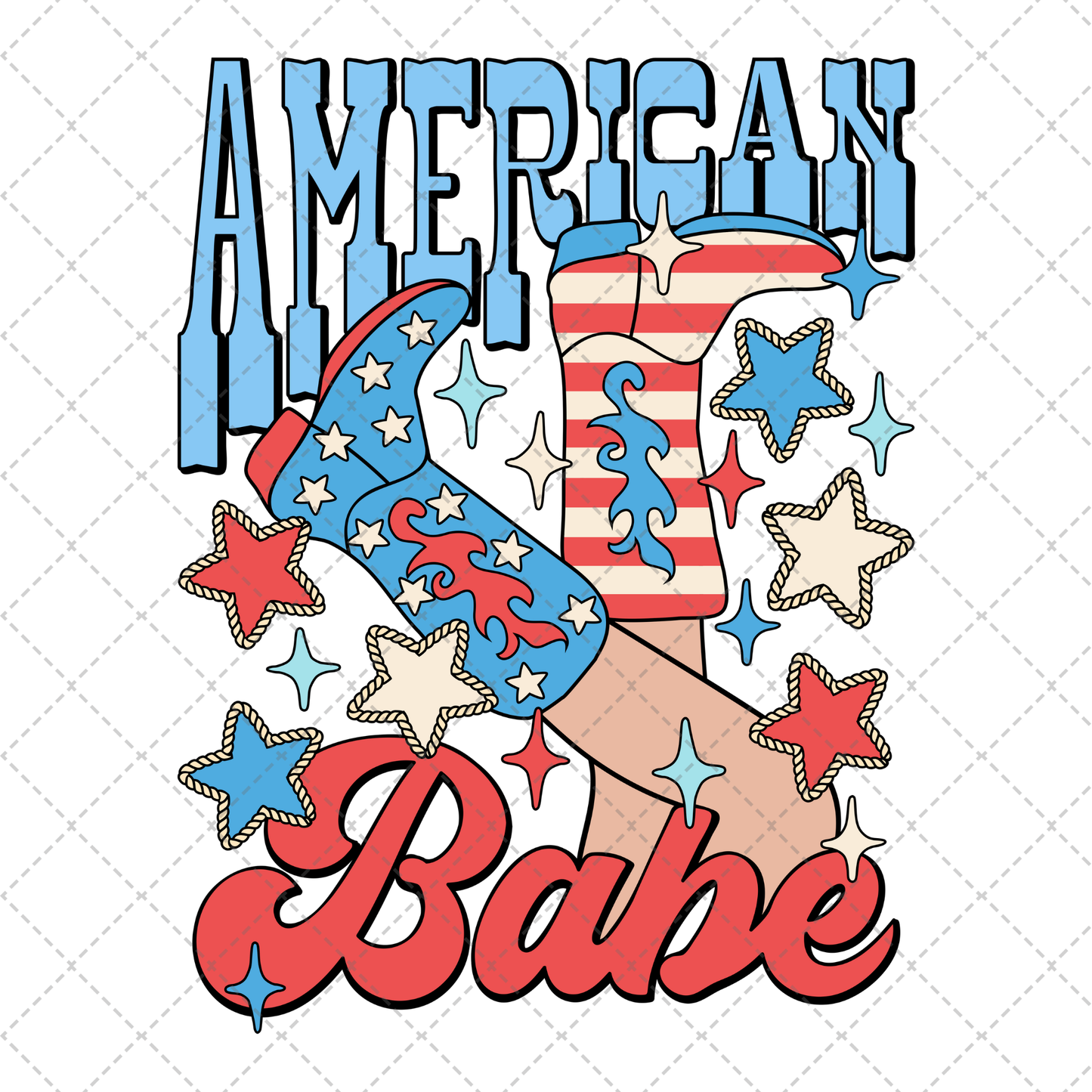 American Babe Cowgirl Transfer