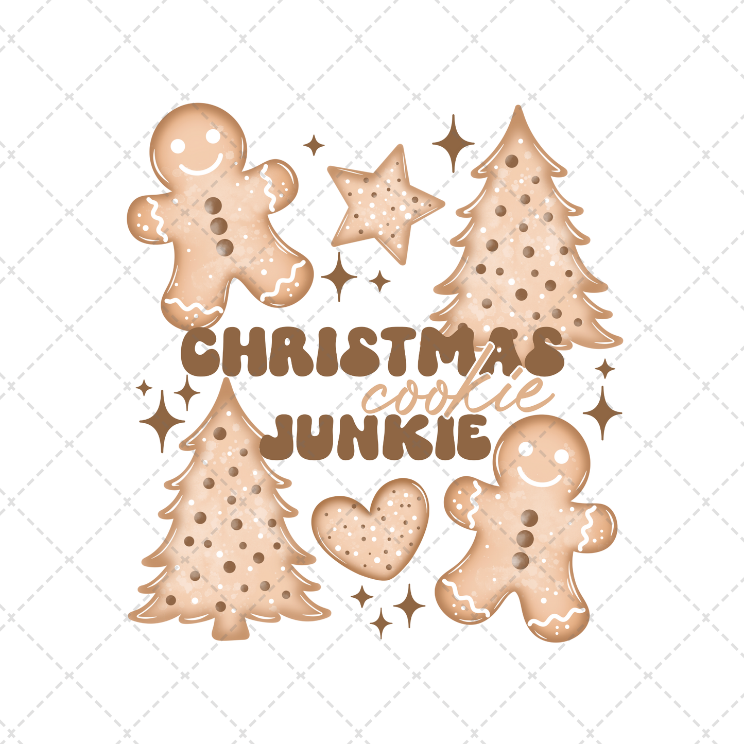 Christmas Cookie Junkie Transfer **TWO PART* SOLD SEPARATELY**