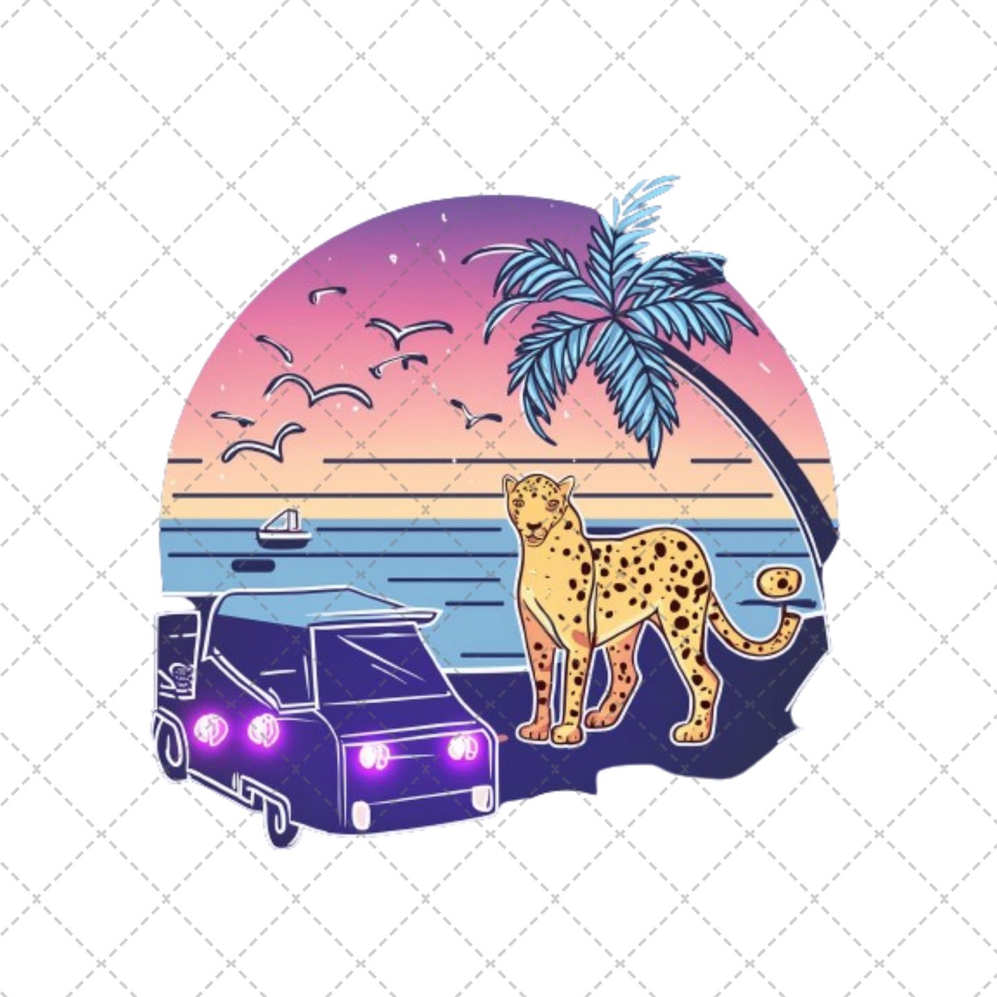 Summer Vibes Leopard Transfer