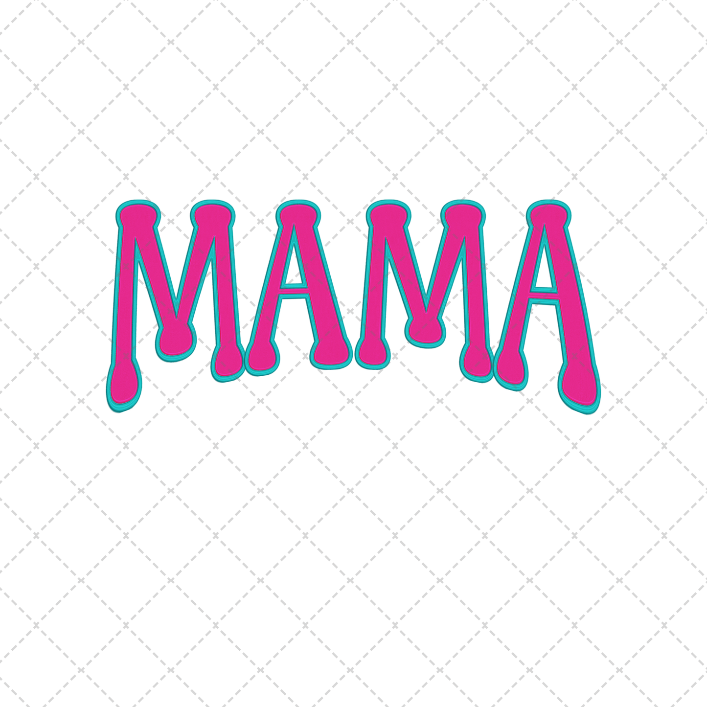 Hot Pink Mama Bow Transfer ** TWO PART* SOLD SEPARATELY**