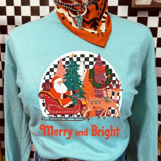 Vintage Merry And Bright Transfer
