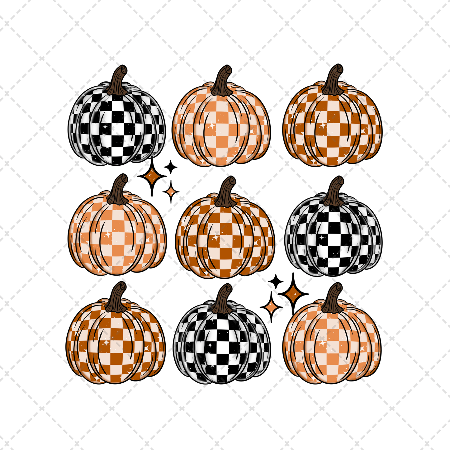 Checkered Pumpkin Transfer