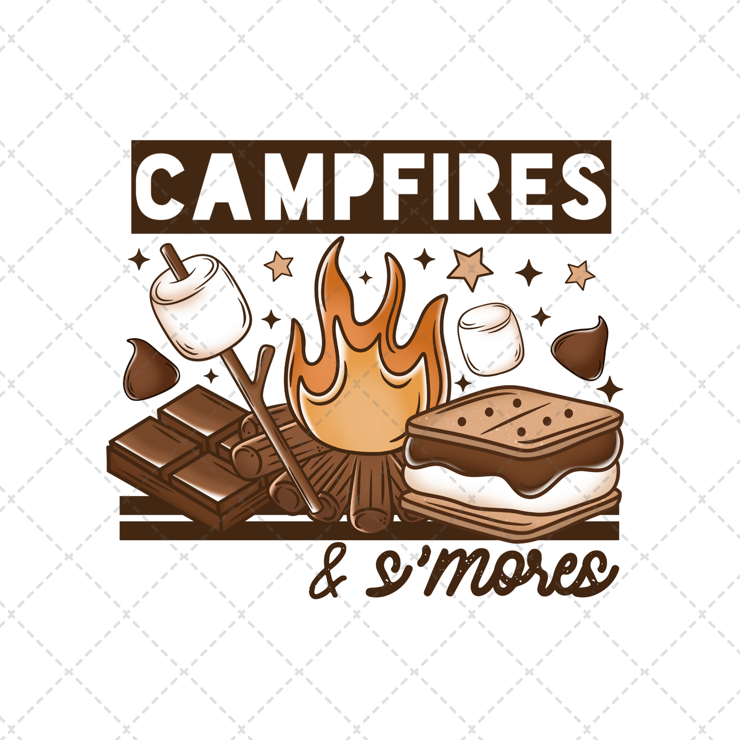 Campfire And Smores Transfer **TWO PART* SOLD SEPARATELY**