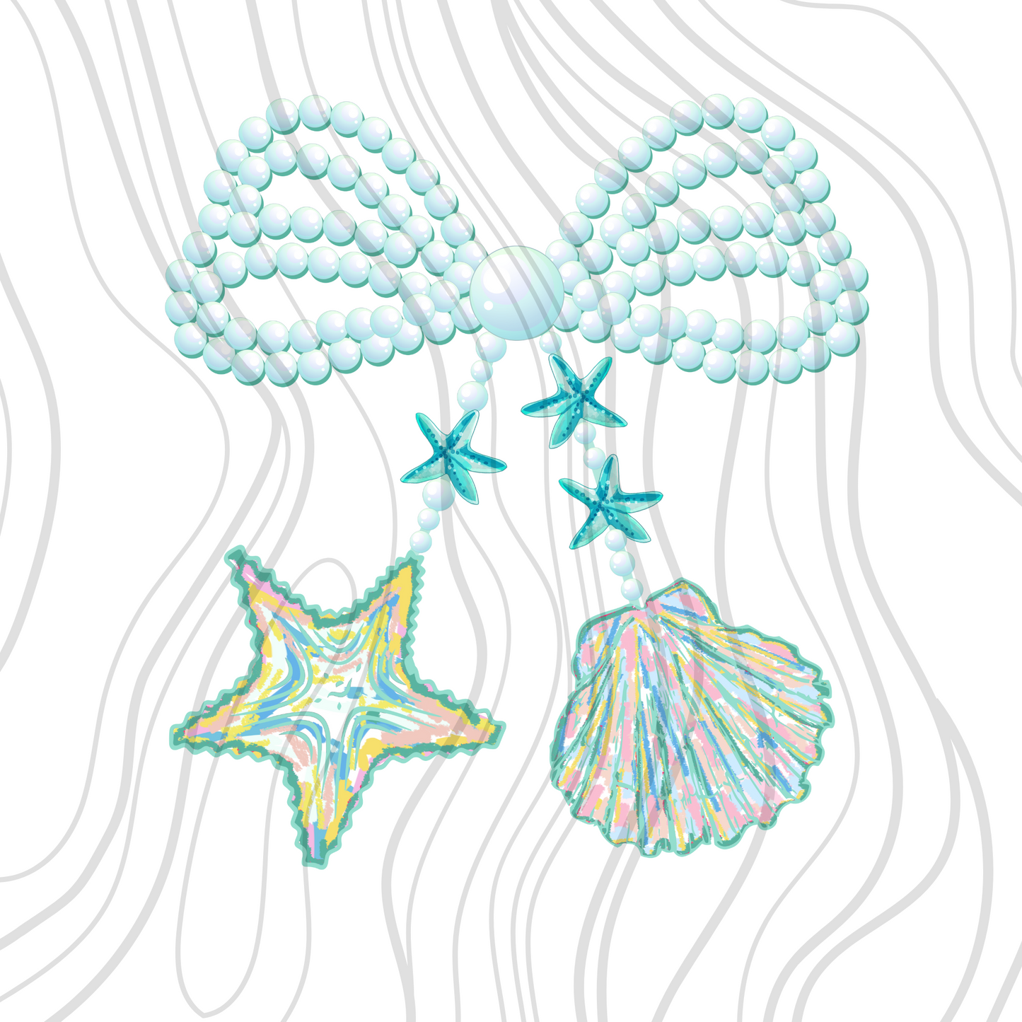 Blue Pearl Coquette Transfer