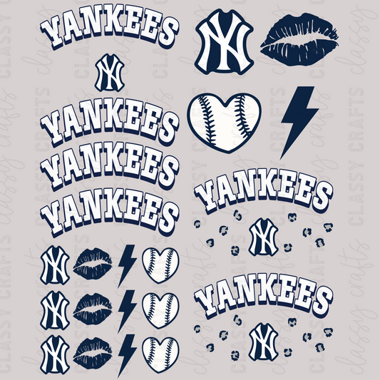 Yankee -  30x24 - MINI PREMADE GANG SHEET