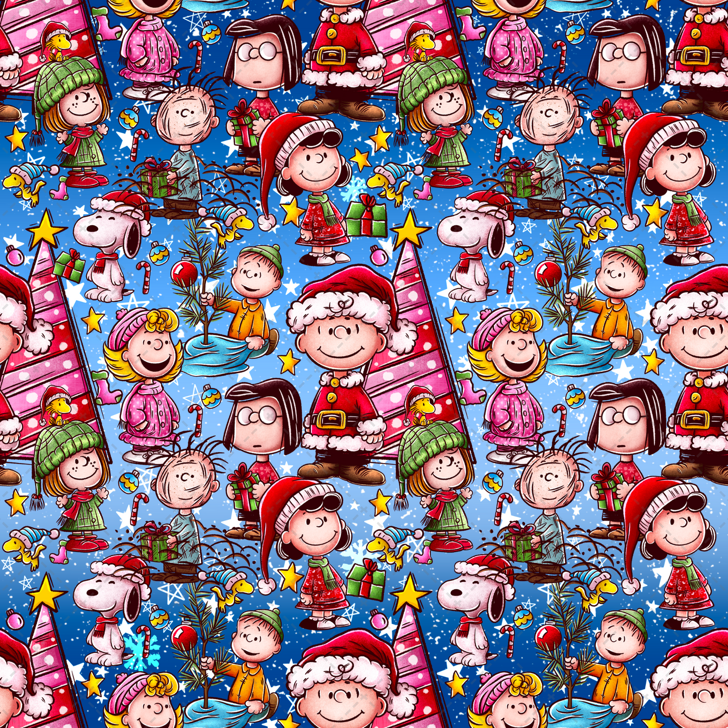 Peanuts Christmas Seamless - Sublimation Transfer