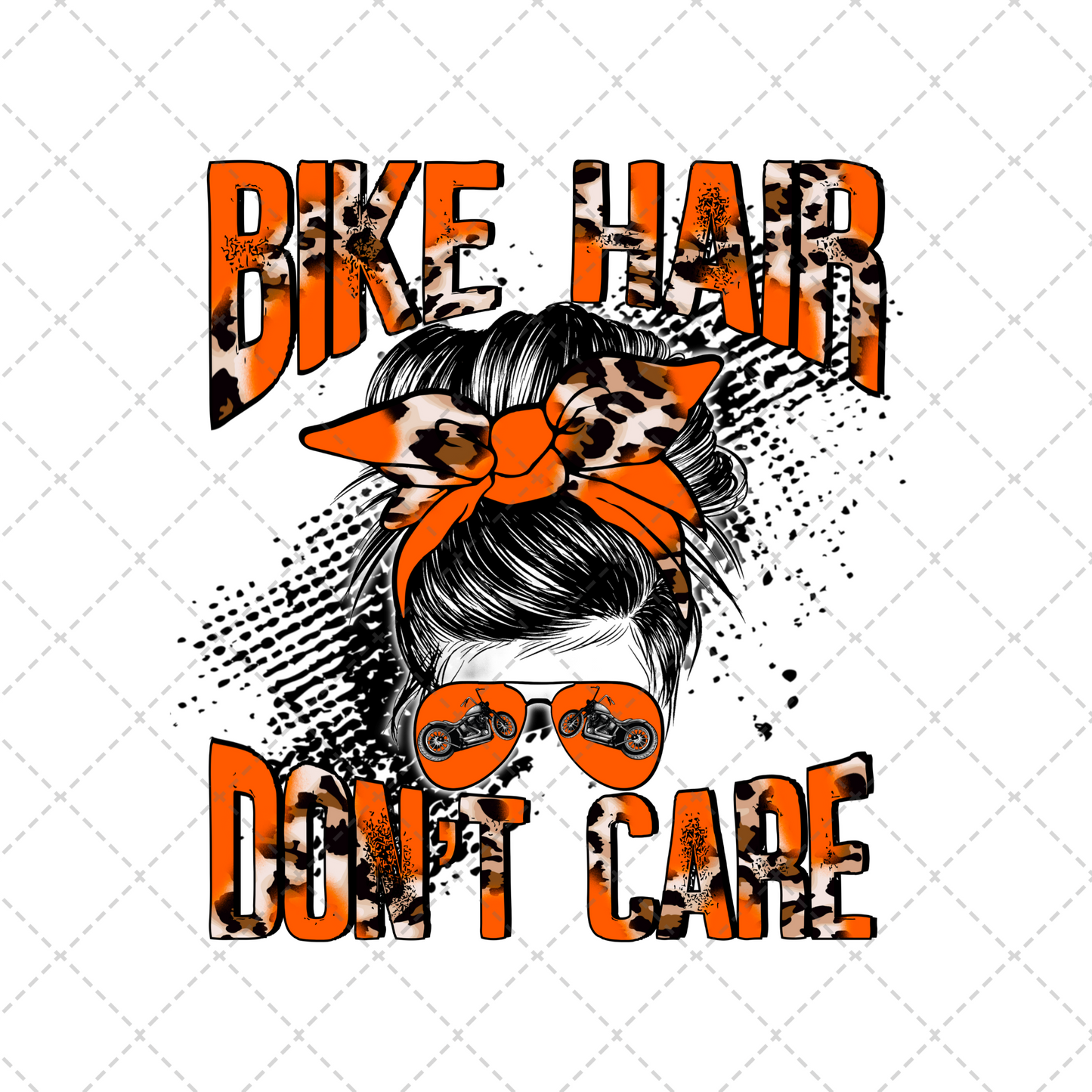 Bike Hair Orange Two Part **Sold Separately** Transfer