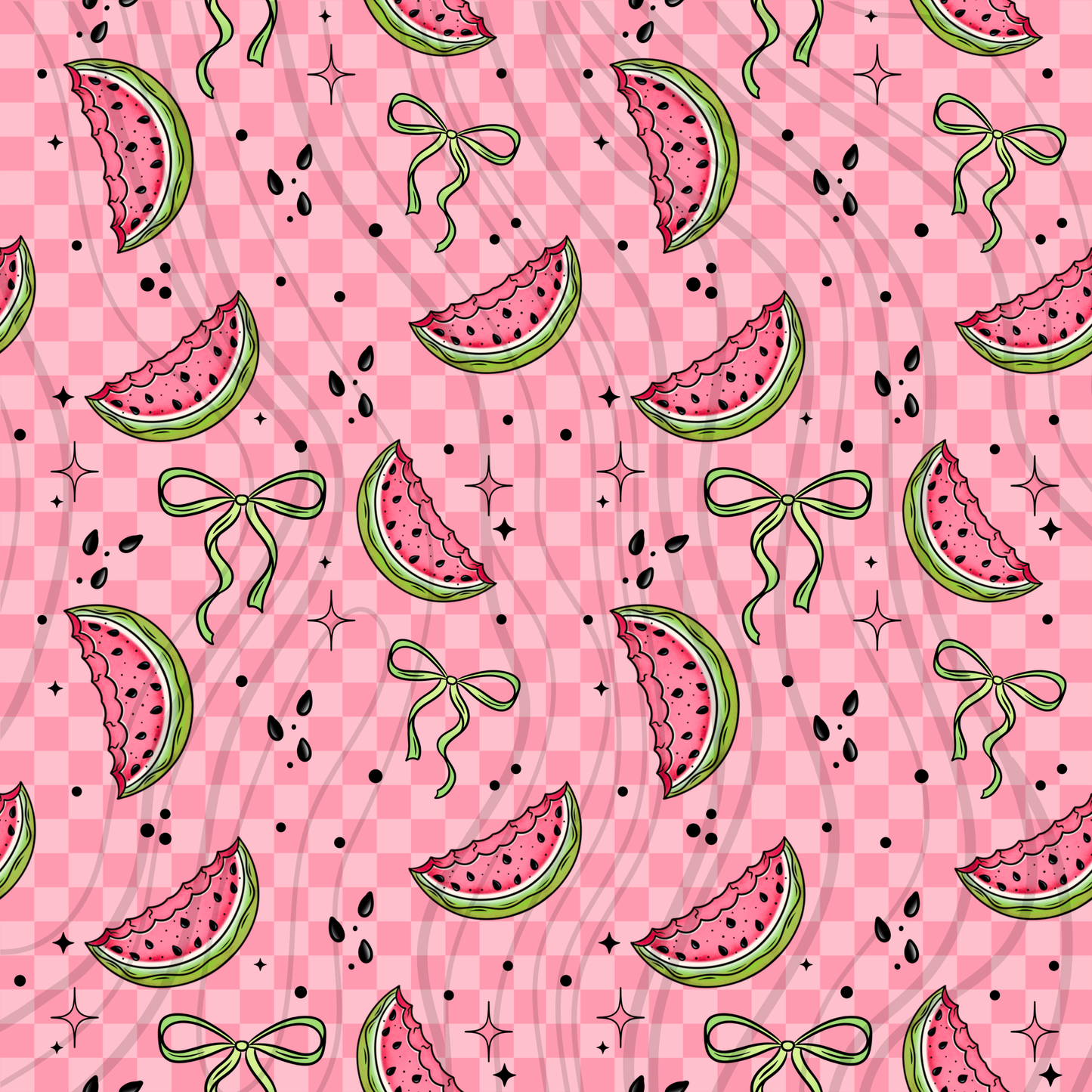 Watermelon Bow Seamless